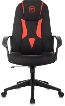 Кресло игровое Zombie 200 черный/красный ткань/эко.кожа крестов. пластик пластик черный - купить недорого с доставкой в интернет-магазине