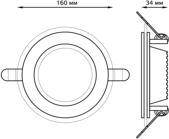Светильник Gauss 947111112 3000K цв.св.:белый теплый белый - купить недорого с доставкой в интернет-магазине