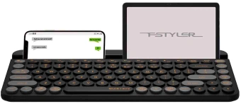 Клавиатура A4Tech FBK30 черный/серый USB беспроводная BT/Radio slim Multimedia (FBK30 BLACKCURRANT) - купить недорого с доставкой в интернет-магазине