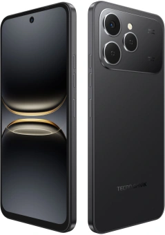 Смартфон Tecno Spark 40 256Gb 8Gb черный моноблок 3G 4G 2Sim 6.67" 720x1600 Android 15 50Mpix 802.11 a/b/g/n/ac/ax NFC GPS GSM900/1800 GSM1900 Protect FM microSD max1024Gb - купить недорого с доставкой в интернет-магазине