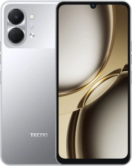 Смартфон Tecno Spark Go 3 64Gb 4Gb серый моноблок 3G 4G 2Sim 6.75" 720x1600 Android 15 13Mpix 802.11 a/b/g/n/ac NFC GPS GSM900/1800 Protect microSD max1024Gb - купить недорого с доставкой в интернет-магазине