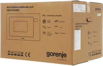 Микроволновая печь Gorenje BM251SG2BG 25л. 900Вт черный (встраиваемая) - купить недорого с доставкой в интернет-магазине