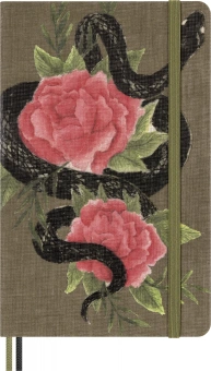 Блокнот Moleskine LIMITED EDITION YEAR OF THE SNAKE LECNYSNKQP060BOX 130х210мм 176стр. линейка твердая обложка подар.кор. Snake Roses - купить недорого с доставкой в интернет-магазине