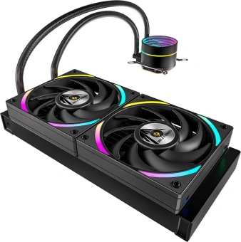 Система водяного охлаждения Formula Oasis L240 ARGB Soc-AM5/AM4/1200/2066/1700/1851 черный 4-pin Al+Cu 310W Ret (OASIS L240 ARGB BK) - купить недорого с доставкой в интернет-магазине