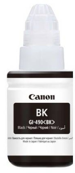 Чернила Canon GI-490BK 0663C001 черный 135мл для Canon Pixma G1400/G2400/G3400 - купить недорого с доставкой в интернет-магазине