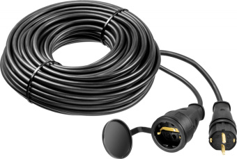 Удлинитель силовой Зубр 55017-10 3x2.5кв.мм 1розет. 10м КГ 20A без катушки черный - купить недорого с доставкой в интернет-магазине