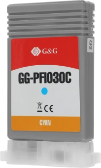 Картридж струйный G&G GG-PFI030C PFI-030C голубой (55мл) для Canon imagePrograf TA-20/30 TM-240/340 - купить недорого с доставкой в интернет-магазине