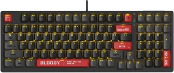 Клавиатура A4Tech AT98 черный/красный USB for gamer LED кабель 1.8м - купить недорого с доставкой в интернет-магазине
