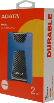 Жесткий диск A-Data USB3.0 2TB AHD650-2TU31-CBL HD650 DashDrive Durable 2.5" синий - купить недорого с доставкой в интернет-магазине