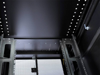 Шкаф серверный ЦМО (ШТК-СП-48.8.12-48АА-9005) напольный 48U 800x1130мм пер.дв.перфор. задн.дв.перфор.2-хст. 2 бок.пан. направл.под закл.гайки 1350кг черный 890мм 170кг 180град. 2215мм - купить недорого с доставкой в интернет-магазине