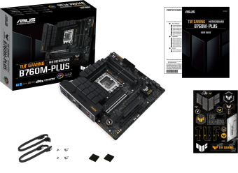Материнская плата Asus TUF GAMING B760M-PLUS Soc-1700 Intel B760 4xDDR5 mATX AC`97 8ch(7.1) 2.5Gg RAID+HDMI+DP - купить недорого с доставкой в интернет-магазине