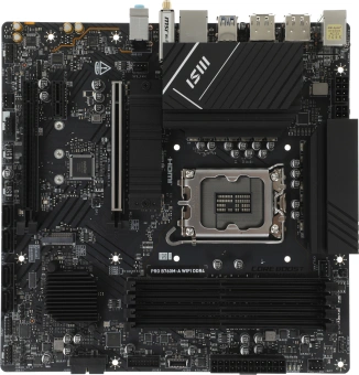 Материнская плата MSI PRO B760M-A WIFI DDR4 Soc-1700 Intel B760 4xDDR4 mATX AC`97 8ch(7.1) 2.5Gg+HDMI+DP - купить недорого с доставкой в интернет-магазине