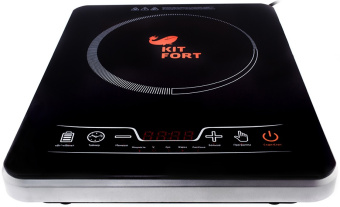 Плита Электрическая Kitfort КТ-102 черный стеклокерамика (настольная) - купить недорого с доставкой в интернет-магазине