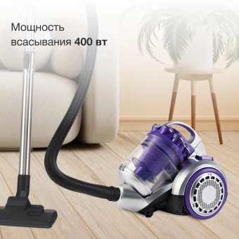 Пылесос Starwind SCV3450 2500Вт фиолетовый/серебристый - купить недорого с доставкой в интернет-магазине