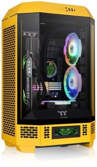 Корпус Thermaltake The Tower 300 Bumblebee желтый без БП mATX 8x120mm 6x140mm 2xUSB3.0 audio bott PSU - купить недорого с доставкой в интернет-магазине