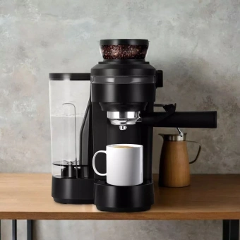 Кофеварка рожковая Kitfort КТ-7375 1150Вт черный - купить недорого с доставкой в интернет-магазине