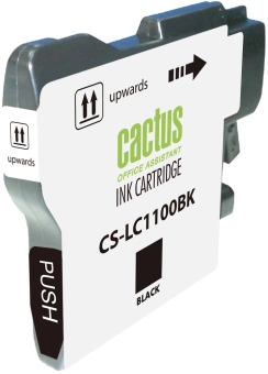 Картридж струйный Cactus CS-LC1100BK черный (16мл) для Brother DCP-385c/6690cw/MFC-990/5890/5895/6490 с чипом - купить недорого с доставкой в интернет-магазине