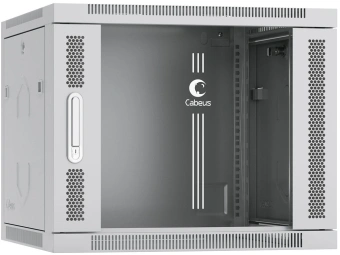 Шкаф коммутационный Cabeus (SH-05F-9U60/35) настенный 9U 600x350мм пер.дв.стекл 60кг серый 290мм 501мм IP20 сталь - купить недорого с доставкой в интернет-магазине