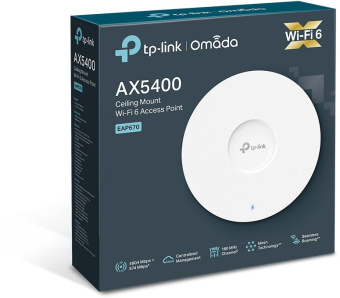 Точка доступа TP-Link EAP670 AX5400 100/1000/2500BASE-T белый - купить недорого с доставкой в интернет-магазине