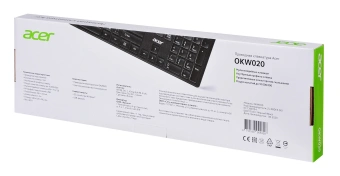 Клавиатура Acer OKW020 черный USB slim Multimedia (ZL.KBDEE.001) кабель 1.5м - купить недорого с доставкой в интернет-магазине
