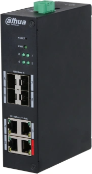 Коммутатор Dahua DH-HS4408-4ET-96 (L2) 4x100Мбит/с 4x1Гбит/с 4SFP 4PoE 96W управляемый - купить недорого с доставкой в интернет-магазине