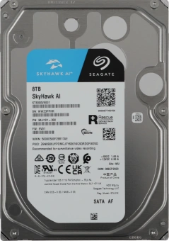 Жесткий диск Seagate SATA-III 8TB ST8000VE001 Surveillance SkyHawkAI 512E (7200rpm) 256Mb 3.5" - купить недорого с доставкой в интернет-магазине
