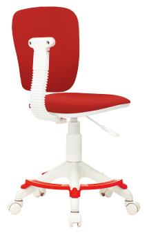 Кресло детское Бюрократ CH-W204/F красный 26-22 крестов. пластик подст.для ног пластик белый - купить недорого с доставкой в интернет-магазине