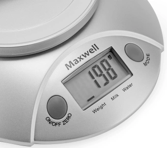 Весы кухонные электронные Maxwell MW-1451 макс.вес:5кг серебристый - купить недорого с доставкой в интернет-магазине