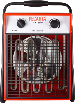 Тепловая пушка электрическая Ресанта ТЭП-5000 5000Вт красный - купить недорого с доставкой в интернет-магазине