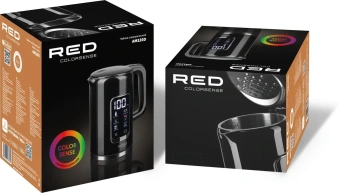 Чайник электрический Red Solution COLORSENSE AM120D 1.7л. 2000Вт черный корпус: нерж.сталь/пластик (AM120D) - купить недорого с доставкой в интернет-магазине