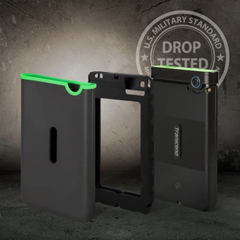 Жесткий диск Transcend USB3.0 1TB TS1TSJ25M3S StoreJet 25M3S (5400rpm) 2.5" серый - купить недорого с доставкой в интернет-магазине