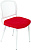 Стул для кухни Бюрократ KF-8W сетка/ткань красный металл белый на ножках (KF-8W/RED)