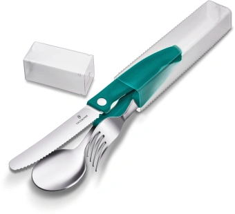 Набор столовых приборов Victorinox Swiss Classic для пикника/офиса набор из 3предм. зеленый (6.7194.3FC1) - купить недорого с доставкой в интернет-магазине