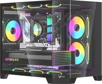 Корпус Formula Crystal Z6M Floe черный без БП mATX 4x120mm 2xUSB3.0 audio bott PSU - купить недорого с доставкой в интернет-магазине