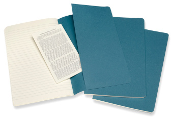 Блокнот Moleskine CAHIER JOURNAL CH016B44 Large 130х210мм обложка картон 80стр. линейка голубой (3шт) - купить недорого с доставкой в интернет-магазине