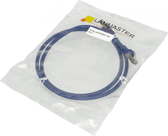 Патч-корд Lanmaster LAN-PC45/S6A-1.0-BL FTP RJ-45 вил.-вилка RJ-45 кат.6A 1м синий LSZH (уп.:1шт) - купить недорого с доставкой в интернет-магазине