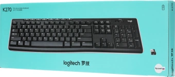 Клавиатура Logitech K270 черный/белый USB беспроводная Multimedia (920-003058) - купить недорого с доставкой в интернет-магазине