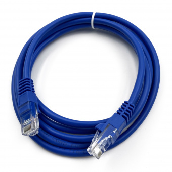 Патч-корд Buro UTP 4 пары cat5E CCA molded 2м синий RJ-45 (m)-RJ-45 (m) - купить недорого с доставкой в интернет-магазине