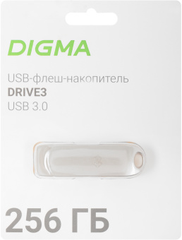 Флеш Диск Digma 256GB DRIVE3 DGFUM256A30SR USB3.0 серебристый - купить недорого с доставкой в интернет-магазине