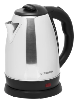 Чайник электрический Starwind SKS1053 1.8л. 1500Вт серебристый/черный корпус: металл/пластик - купить недорого с доставкой в интернет-магазине