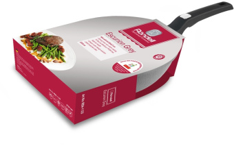 Сковорода ВОК (WOK) Rondell Escurion Grey RDA-1123 круглая 28см покрытие: TriTitan ручка несъемная (с крышкой) серый - купить недорого с доставкой в интернет-магазине