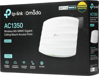 Точка доступа TP-Link EAP223 AC1350 10/100/1000BASE-TX белый - купить недорого с доставкой в интернет-магазине