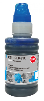 Чернила Cactus CS-I-CLI481C голубой 100мл для Canon Pixma TR7540/TR8540/TS6140/TS8140/TS9140 - купить недорого с доставкой в интернет-магазине