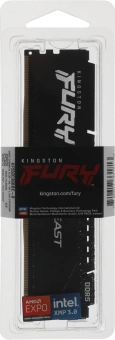 Память DDR5 8GB 5200MHz Kingston KF552C36BBE-8 Fury Beast Black Expo RTL Gaming PC5-41600 CL36 DIMM 288-pin 1.25В single rank с радиатором Ret - купить недорого с доставкой в интернет-магазине