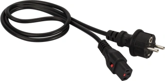 Шнур питания Lanmaster LAN-PP13L/SH-1.0-BK C13-Schuko проводник.:3x0.75мм2 1м 220В 10А черный - купить недорого с доставкой в интернет-магазине