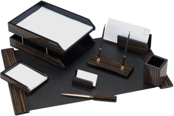 Настольный набор Good Sunrise 8FE-1A (8 предметов) черное дерево дерево/МДФ черный - купить недорого с доставкой в интернет-магазине