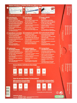 Этикетки Avery Zweckform L4784-20 29.6x63.5мм 27шт на листе/120г/м2/20л./белый ацетатный шелк самоклей. для лазерной печати - купить недорого с доставкой в интернет-магазине