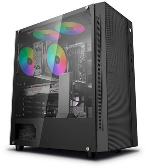 Корпус Deepcool MATREXX 55 MESH черный без БП ATX 6x120mm 4x140mm 2xUSB2.0 1xUSB3.0 audio bott PSU - купить недорого с доставкой в интернет-магазине