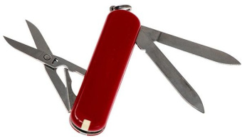 Нож перочинный Victorinox Wenger (0.6423.91) 65мм 7функц. красный карт.коробка - купить недорого с доставкой в интернет-магазине