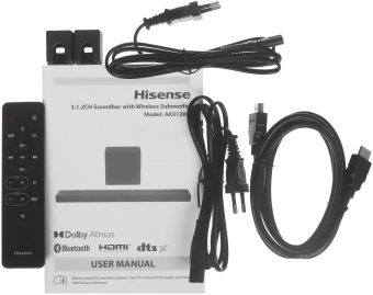 Саундбар Hisense AX3120Q 3.1.2 200Вт+240Вт черный - купить недорого с доставкой в интернет-магазине